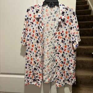 Eleven Paris Skull Patterned Button Up Shirt